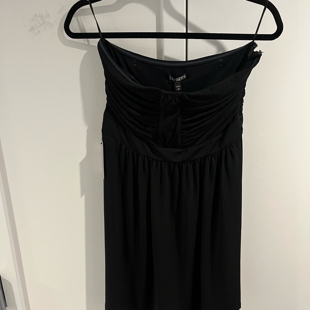 Express Black Strapless Dress